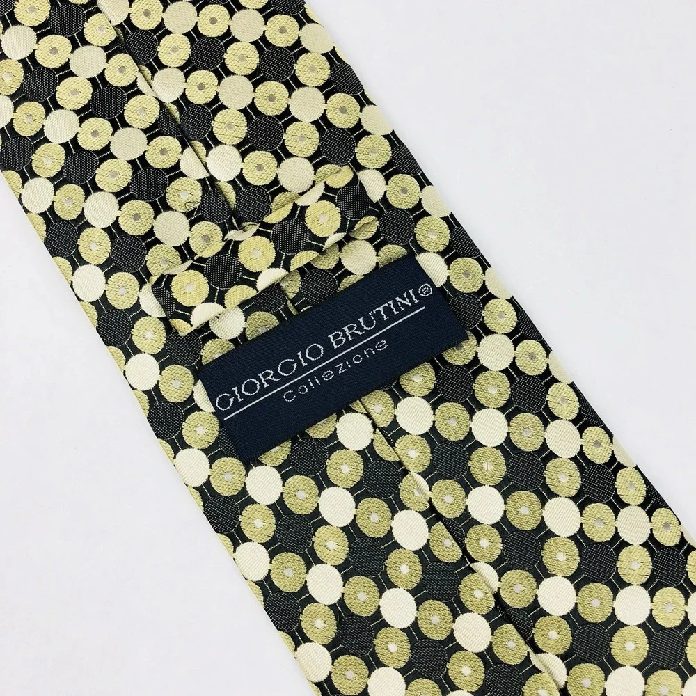 Giorgio Brutini Neck Tie Men's Geometric‎ Beige Career Business